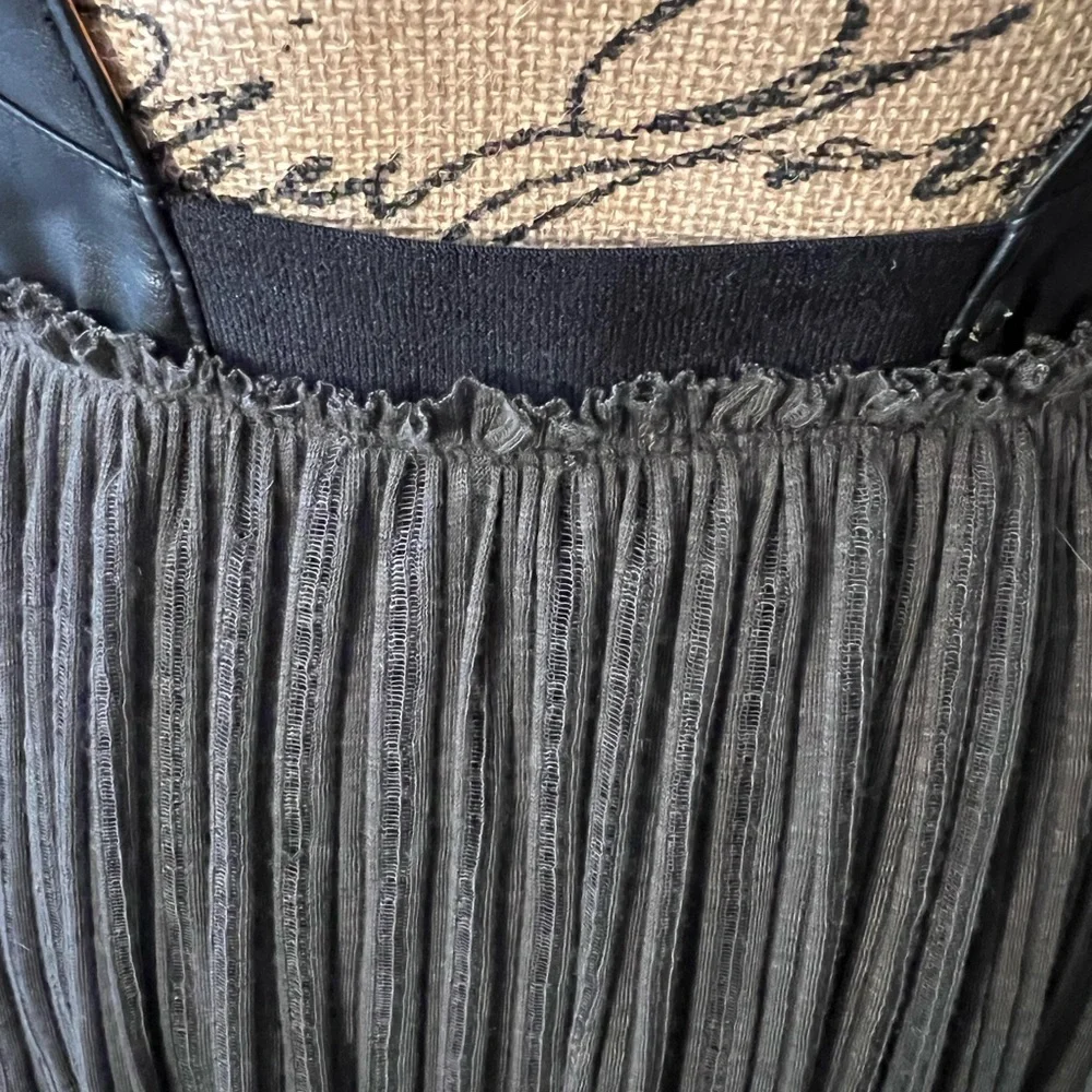 Free People RARE FIND - charcoal maxi dress with accents - S - Picture 7 of 9